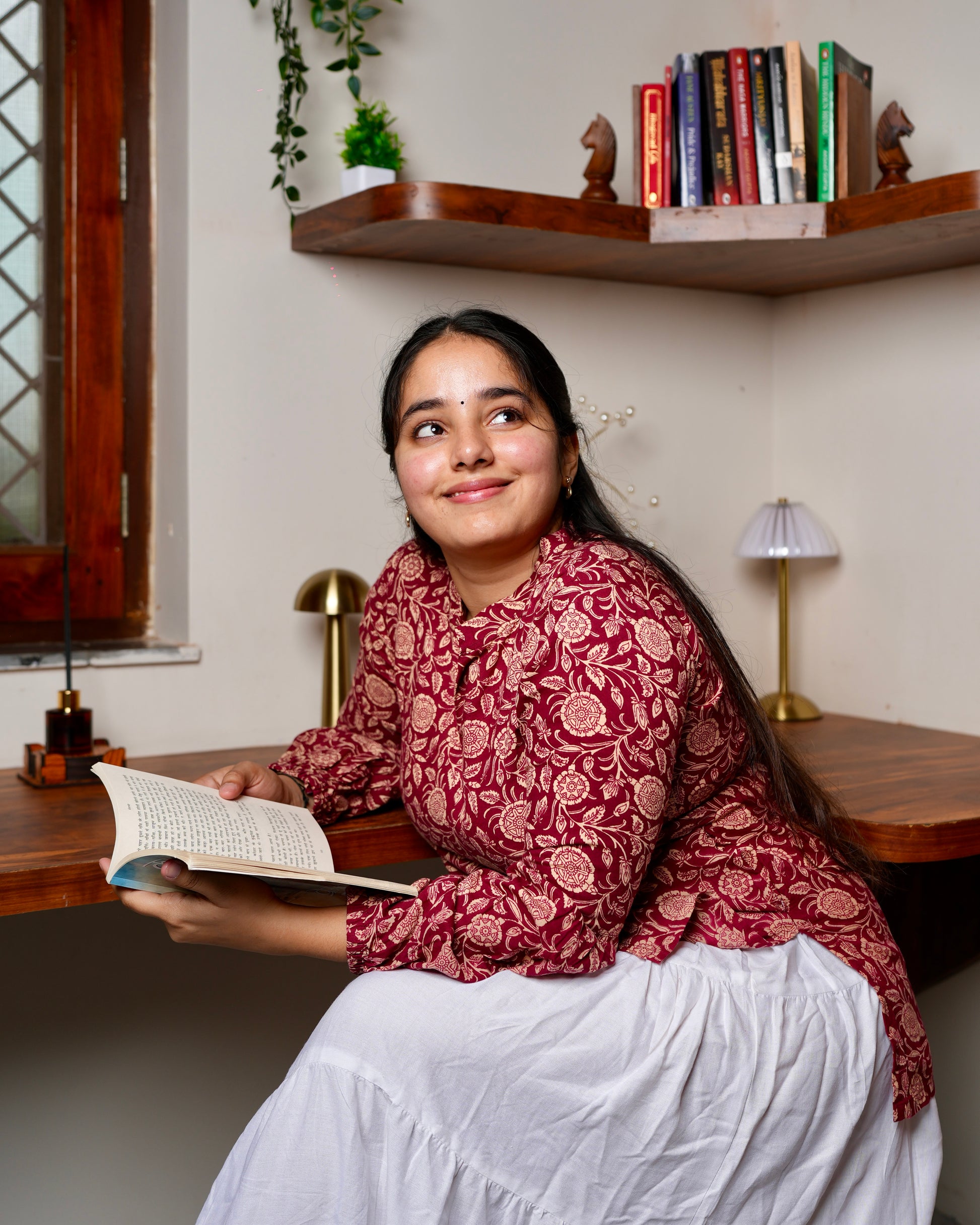 Vanika - Maroon short Kurti for women