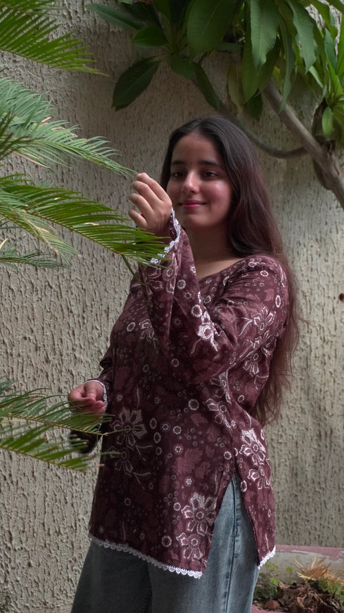 Dilbar Brown short Kurti
