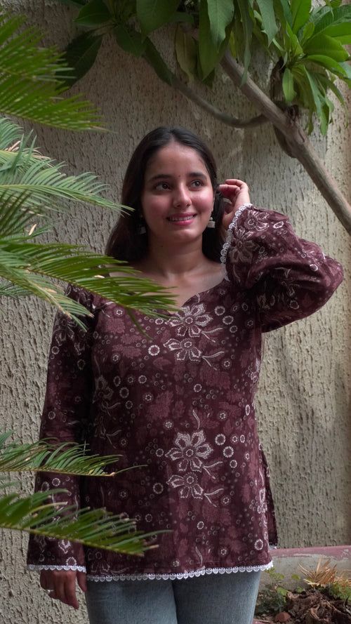 Dilbar Brown short Kurti