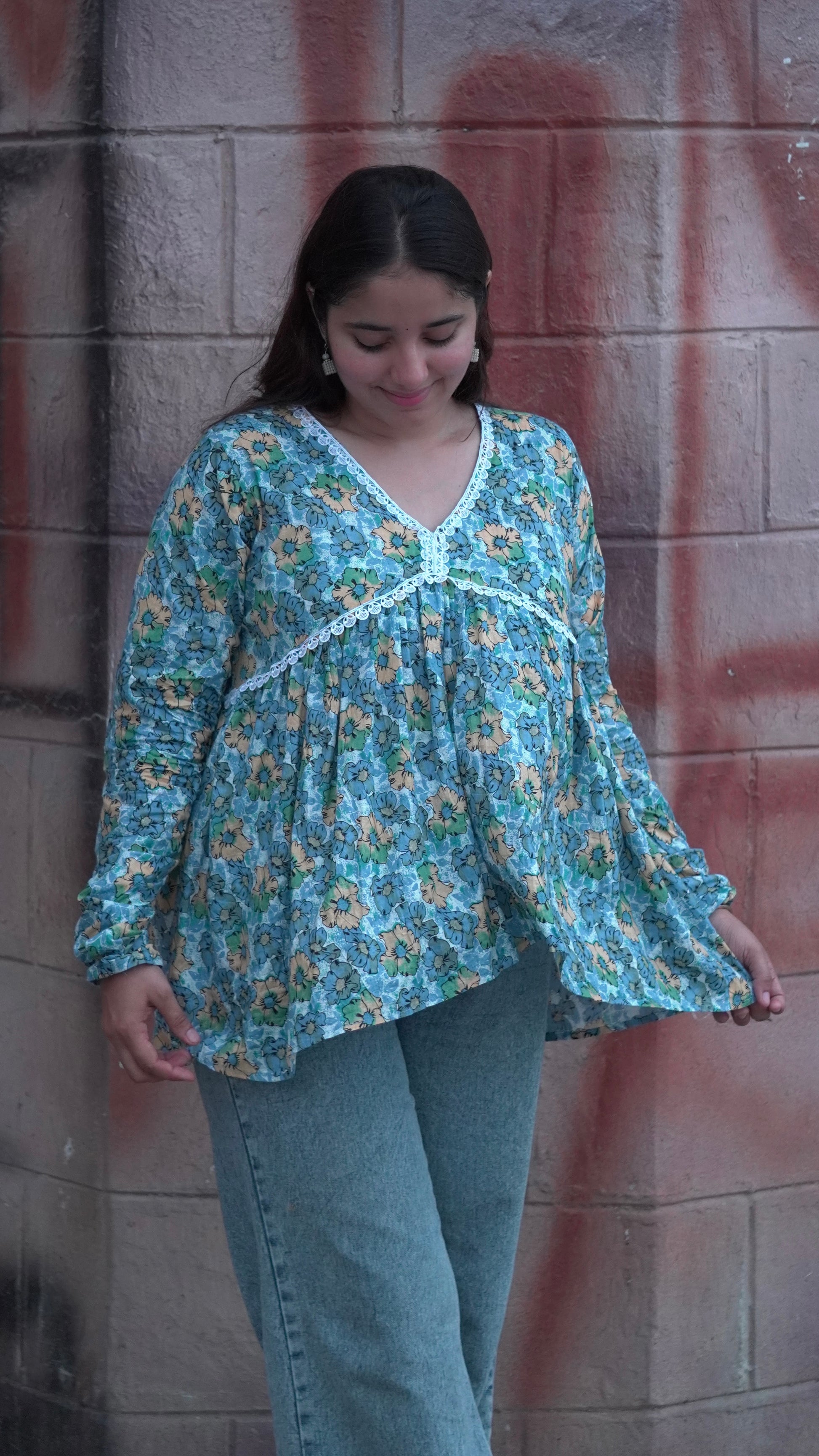 NeelKamal Floral  Short Kurti