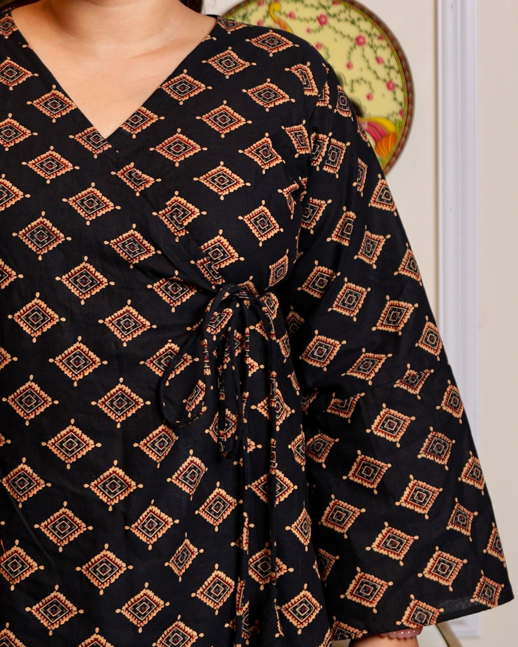 Noor - Black fusion short Kurti for women